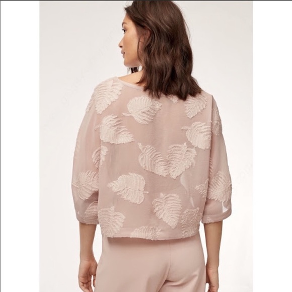 Aritzia Wilfred Pink Oversized Blayze Top floral - Picture 9 of 14